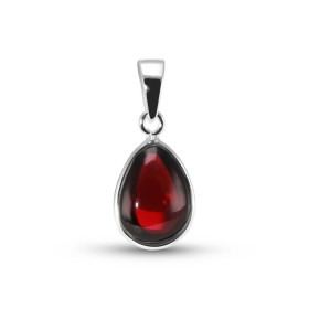 Pendentif Argent 925 Grenat Poire 12x8mm Cabochon Pendentif Argent 925 Grenat Ce pendentif est serti d une pierre forme po...