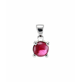 Pendentif Argent 925 serti d un Grenat rond Diamètre pierre : 6mm Dimensions du pendentif (bélière incluse) : 12x6 mm Mont...