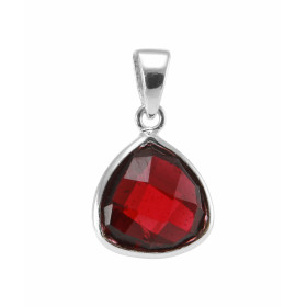 Pendentif Argent 925 Grenat Ce pendentif est serti d une pierre triangulaire taillée dome La pierre mesure 10x10mm Les dim...