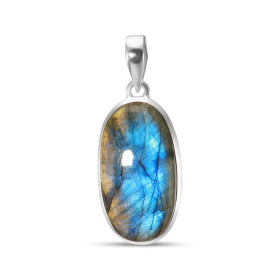 Pendentif Argent 925 Labradorite Ovale 16x28mm Dimensions pierre : 16x28mm Forme pierre : Ovale Type taille : cabochon Typ...