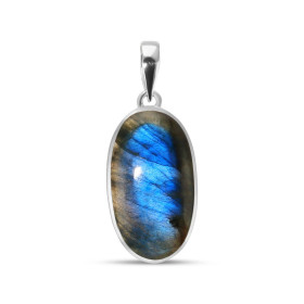 Pendentif Argent 925 Labradorite Ovale 16x29mm Dimensions pierre : 16x29mm Forme pierre : Ovale Type taille : cabochon Typ...