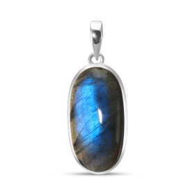 Pendentif Argent 925 Labradorite Ovale 16x31mm Dimensions pierre : 16x31mm Forme pierre : Ovale Type taille : cabochon Typ...