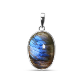 Pendentif Argent 925 Labradorite Ovale 18x26mm Dimensions pierre : 18x26mm Forme pierre : Ovale Type taille : cabochon Typ...