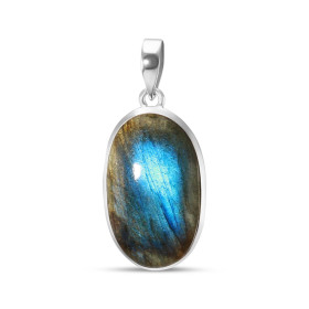Pendentif Argent 925 Labradorite Ovale 18x29mm Dimensions pierre : 18x29mm Forme pierre : Ovale Type taille : cabochon Typ...