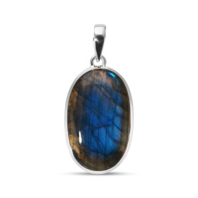 Pendentif Argent 925 Labradorite Ovale 18x30mm Dimensions pierre : 18x30mm Forme pierre : Ovale Type taille : cabochon Typ...