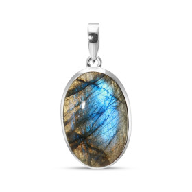Pendentif Argent 925 Labradorite Ovale 19x28mm Dimensions pierre : 19x28mm Forme pierre : Ovale Type taille : cabochon Typ...