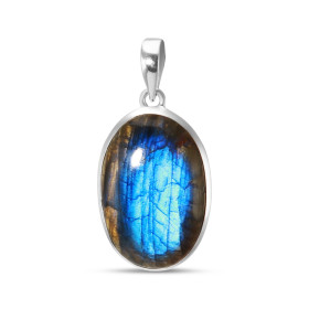 Pendentif Argent 925 Labradorite Ovale 19x29mm Dimensions pierre : 19x29mm Forme pierre : Ovale Type taille : cabochon Typ...