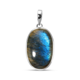 Pendentif Argent 925 Labradorite Ovale 19x30mm Dimensions pierre : 19x30mm Forme pierre : Ovale Type taille : cabochon Typ...