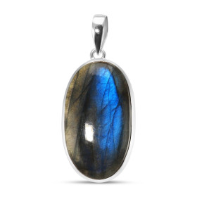 Pendentif Argent 925 Labradorite Ovale 20x35mm Dimensions pierre : 20x35mm Forme pierre : Ovale Type taille : cabochon Typ...