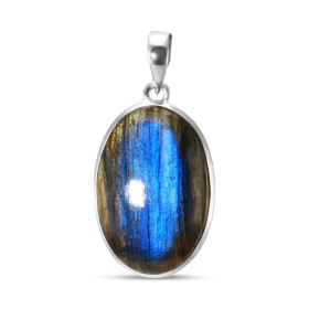 Pendentif Argent 925 Labradorite Ovale 21x30mm Dimensions pierre : 21x30mm Forme pierre : Ovale Type taille : cabochon Typ...