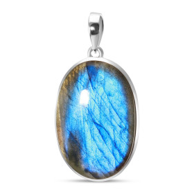 Pendentif Argent 925 Labradorite Ovale 24x36mm Dimensions pierre : 24x36mm Forme pierre : Ovale Type taille : cabochon Typ...
