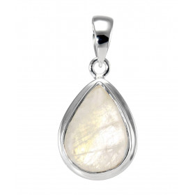 Pendentif Argent 925 Labradorite Poire 18x13mm