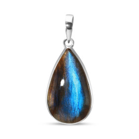 Pendentif Argent 925 Labradorite Poire 18x31mm Dimensions pierre : 18x31mm Forme pierre : Poire Type taille : cabochon Typ...