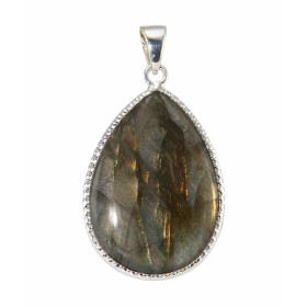 Pendentif Argent 925 Labradorite Poire 24x17mm. Pierre taille cabochon et en forme de poire mesurant 24x17mm. Dimensions d...