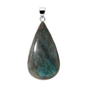 Pendentif Argent 925 Labradorite Poire 47x25mm