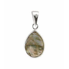 Pendentif Argent 925 Labradorite Poire facettée 12x8mm. Pierre en forme de poire et facettée mesurant 12x8mm. Dimensions d...