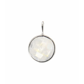 Pendentif Argent 925 Labradorite Ronde facettée 8mm Pierre facettée ronde 8mm diamètre Dimensions du pendentif (bélière in...