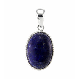 Pendentif Argent 925  Lapis lazuli Ovale   19x13mm