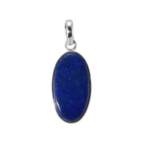 Pendentif Argent 925 Lapis Lazuli Ovale 27x15mm