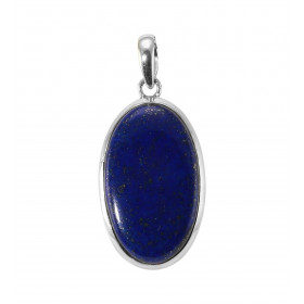 Pendentif Argent 925 Lapis Lazuli Ovale 28x19mm. Dimensions de la pierre : 28x19mm. Forme de la pierre : ovale. Type de ta...