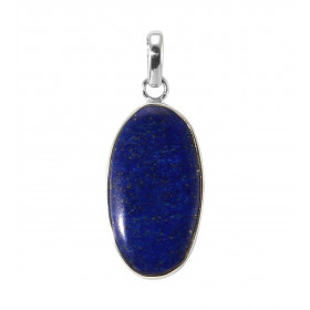 Pendentif Argent 925 Lapis Lazuli Ovale 29x16mm