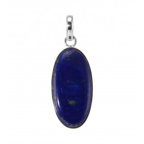 Pendentif Argent 925 Lapis Lazuli Ovale 30x16mm