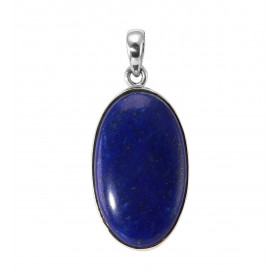 Pendentif Argent 925 Lapis Lazuli Ovale 33x18mm