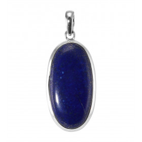 Pendentif Argent 925 Lapis Lazuli Ovale 33x19mm. Dimensions de la pierre : 33x19mm. Forme de la pierre : ovale. Type de ta...