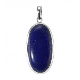 Pendentif Argent 925 Lapis Lazuli Ovale 33x19mm