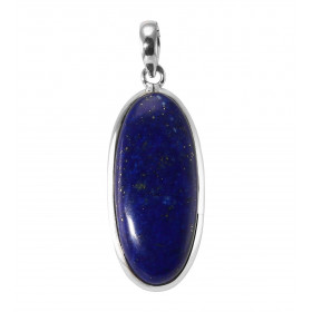 Pendentif Argent 925 Lapis Lazuli Ovale 34x16mm. Dimensions de la pierre : 34x16mm. Forme de la pierre : ovale. Type de ta...