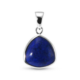 Pendentif Argent 925 Lapis Lazuli Triangulaire 10x10mm Cabochon Pendentif Argent 925 Lapis Lazuli Ce pendentif est serti d...