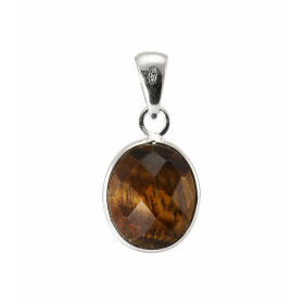 Pendentif Argent 925 Oeil Tigre Ovale facetté 11x9mm Pierre ovale facettée 9x7mm Dimensions du pendentif (bélière incluse)...