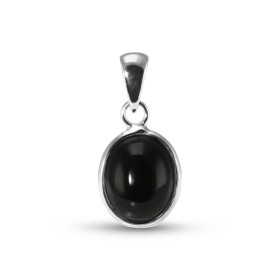 Pendentif Argent 925 Onyx Ovale 10x8mm Cabochon Serti Clos Pendentif Argent 925 Onyx Ce pendentif est serti d une pierre o...