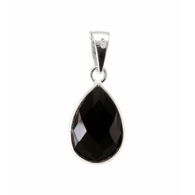 Pendentif Argent 925  Onyx Poire  facetté 12x8mm