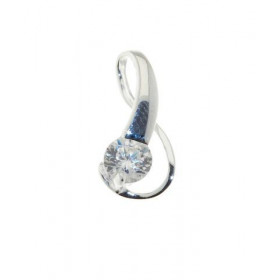 Pendentif Argent 925 Oxyde Zirconium serti d une pierre 5mm diamètre Dimensions du pendentif: 16x8mm 