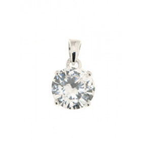 Pendentif Argent 925 serti d un Oxyde rond Diamètre pierre : 10mm Dimensions du pendentif (bélière incluse) : 18x10 mm Mon...