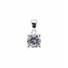 Pendentif Argent 925 serti d un Oxyde rond Diamètre pierre : 6mm Dimensions du pendentif (bélière incluse) : 12x6 mm Montu...
