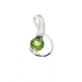 Pendentif Argent 925 Péridot serti d une pierre 5mm diamètre Dimensions du pendentif: 16x8mm 