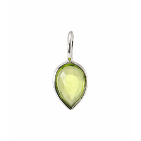 Pendentif Argent 925 Péridot Poire facetté 9x7mm Pierre forme poire facettée mesurant 9x7mm Dimensions du pendentif (béliè...