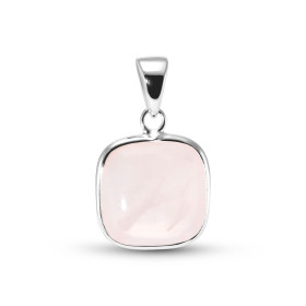 Pendentif Argent 925 Quartz Rose Coussin 10mm Cabochon Serti Clos Pendentif Argent 925 Quartz Rose Ce pendentif est serti ...