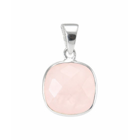  Pendentif Argent 925 Quartz Rose Ce pendentif est serti d une pierre coussin taillée dome La pierre mesure 10x10mm Les di...