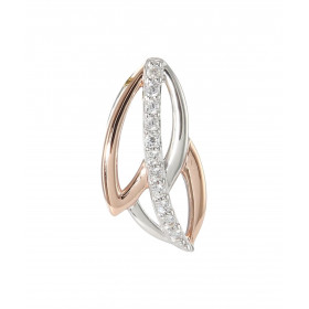 Pendentif Argent 925 Rhodié Rosé pavés d Oxydes Le pavage est composé 18 oxydes zirconium 1mm diamètre Dimensions du pende...