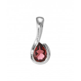 Pendentif Argent 925 Rhodié Grenat poire 7x5mm Motif serti d une pierre forme poire Les dimensions pierre sont 7x5mm Les d...