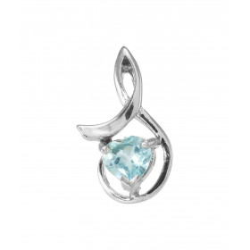 Pendentif Argent 925 Rhodié Topaze bleue traitée Coeur 6x6mm Motif serti d une Topaze bleue traitée forme coeur 6x6mm Les ...
