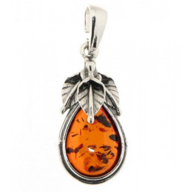  Pendentif Argent Ambre Pierre forme goutte Dimensions pierre : 14x10mm Dimensions du pendentif (bélière incluse) : 35x13mm 