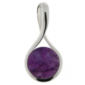 Pendentif Argent 925 Améthyste Monture entrelacée (hauteur: 3.8cm) Ce pendentif est serti d une Améthyste ronde 12mm La pi...