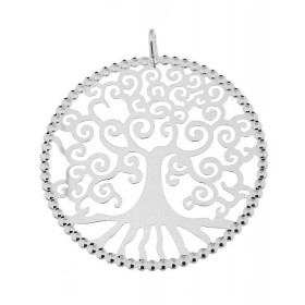 Médaille Argent 925 "Arbre vie" Forme : Ronde Dimensions (bélière incluse) : 50x56mm 