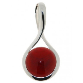 Pendentif Argent 925 Cornaline Monture entrelacée (hauteur: 3.8cm) Ce pendentif est serti d une pierre ronde 12mm La pierr...