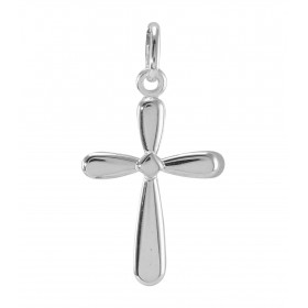 Pendentif argent forme croix Dimension (bélière incluse) : 18x34mm Epaisseur : 1,6mm