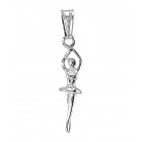Pendentif argent forme danseuse ballerine Dimension (bélière incluse) : 6x32mm